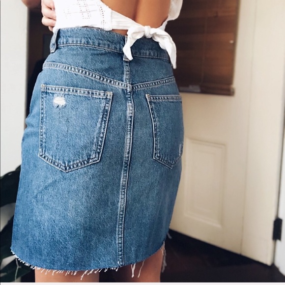 🆕 Free People Hallie Denim Skirt - Picture 7 of 8